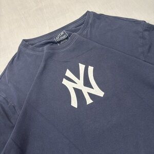 Printed New York Yankees Men's graphic tee Y2K Navy Size XL
